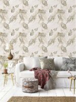 Miraz Wallpaper For Wall 3D- Wallpaper  Living Room Bed Room Wallpaper Leaf Dark Goldern Colour Wallpaper Roll Size 53cmx950cm=55square Ft In 1roll Under 749 Per Roll Pattern No-BA2021 - Image 3