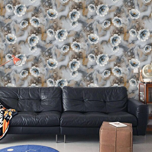 Miraz Wallpaper For Wall 3d- Wallpaper  Living Room Bed Room Wallpaper Floral Design Multi Colour Wallpaper Roll Size 53cmx950cm=55square Ft In 1roll Under 749 Per Roll Pattern No-BA2007