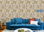 Miraz Wallpaper For Wall 3D- Wallpaper Living Room Bed Room Wallpaper  Leaf Disign Goldern Colour Wallpaper Roll Size 53cmx950cm=55square Ft In 1roll Under 749 Per Roll Pattern No-BA2039