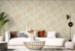 Miraz Wallpaper For Wall 3D- Wallpaper  Living Room Bed Room Wallpaper Leaf Dark Goldern Colour Wallpaper Roll Size 53cmx950cm=55square Ft In 1roll Under 749 Per Roll Pattern No-BA2031