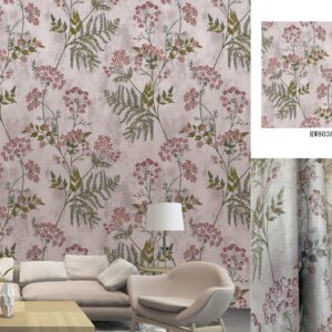 Radiance Wallpaper For Wall Living Room PVC Washable Wallpaper Bedroom Wallpaper Kacper Wallpaper Foral Pink wallpaper PETTERN NO-RW8038