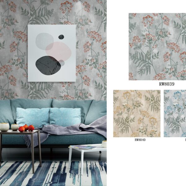 Radiance Wallpaper For Wall Living Room PVC Washable Wallpaper Bedroom Wallpaper Kacper Wallpaper pink floral wallpaper PATTERN NO RW-8039