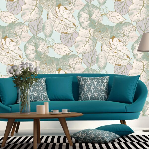 Radiance Wallpaper For Wall Living Room PVC Washable Wallpaper Bedroom Wallpaper Kacper Wallpaper Green Leaf Wallpaper Pattern no- RW8003