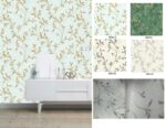 Radiance Wallpaper For Wall Living Room PVC Washable Wallpaper Bedroom Wallpaper Kacper Wallpaper  Leaf Sky Blue Wallpaper PATTERN NO-RW8048