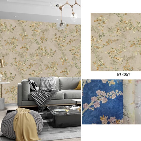 Radiance Wallpaper For Wall Living Room PVC Washable Wallpaper Bedroom Wallpaper Kacper Wallpaper Floral Goldern Wallpaper PATTERN NO-RW8057