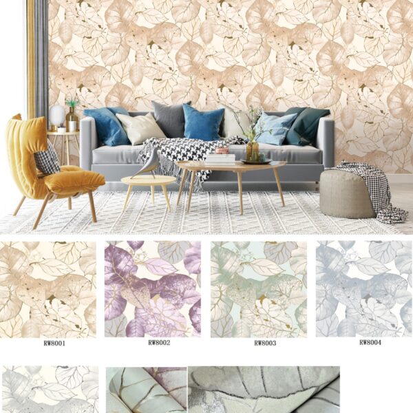 Radiance Wallpaper For Wall Living Room PVC Washable Wallpaper Bedroom Wallpaper Kacper Wallpaper Leaf Goldern Wallpaper