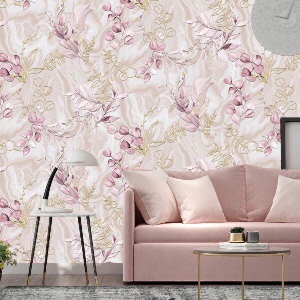 Radiance Wallpaper For Wall Living Room PVC Washable Wallpaper Bedroom Wallpaper Kacper Wallpaper Floral Pink wallpaper pattren no-RW8014