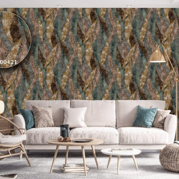 Silk premium Wallpaper For Wall Living Room PVC Coated Washable Wallpaper Bedroom Wallpaper Kacper Wallpaper 3D Geometrical Black Wallpaper PATTERN NO - SL000421