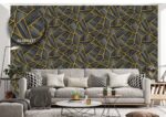 Silk premium Wallpaper For Wall Living Room PVC Coated Washable Wallpaper Bedroom Wallpaper Kacper Wallpaper 3D Geometrical Black Wallpaper PATTERN NO - SL000427