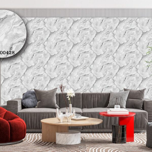 Silk premium Wallpaper For Wall Living Room PVC Coated Washable Wallpaper Bedroom Wallpaper Kacper Wallpaper 3D Marble Grey Wallpapers PATTERN NO - SL000446