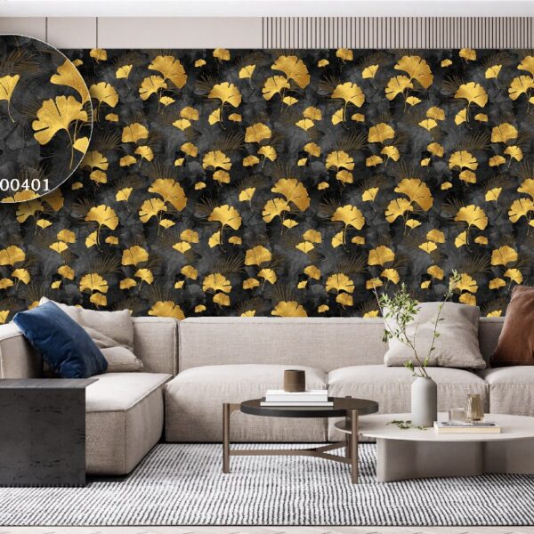 Silk premium Wallpaper For Wall Living Room PVC Coated Washable Wallpaper Bedroom Wallpaper Kacper Wallpaper Floral Black Wallpaper PATTERN NO - SL000401