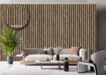 Silk premium Wallpaper For Wall Living Room PVC Coated Washable Wallpaper Bedroom Wallpaper Kacper Wallpaper Wooden Strap Brown Wallpaper PATTERN NO - SL000452