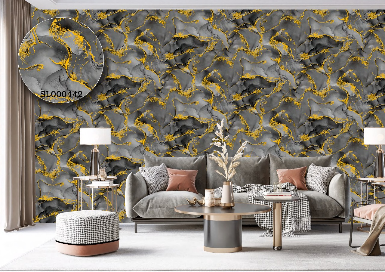 silk premium 3d wallpaper (24) Silk premium Wallpaper For Wall Living Room PVC Coated Washable Wallpaper Bedroom Wallpaper Kacper Wallpaper Marble Stone Grey Wallpaper PATTERN NO - SL000442 - Image 1