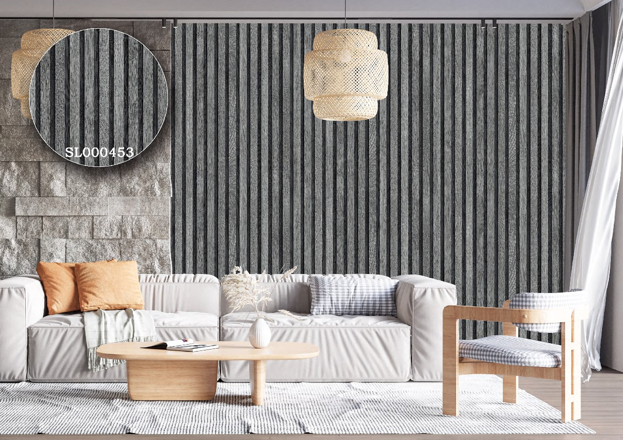 silk premium 3d wallpaper (31) Silk premium Wallpaper For Wall Living Room PVC Coated Washable Wallpaper Bedroom Wallpaper Kacper Wallpaper Wooden Strap Grey Wallpaper PATTERN NO - SL000453 - Image 1