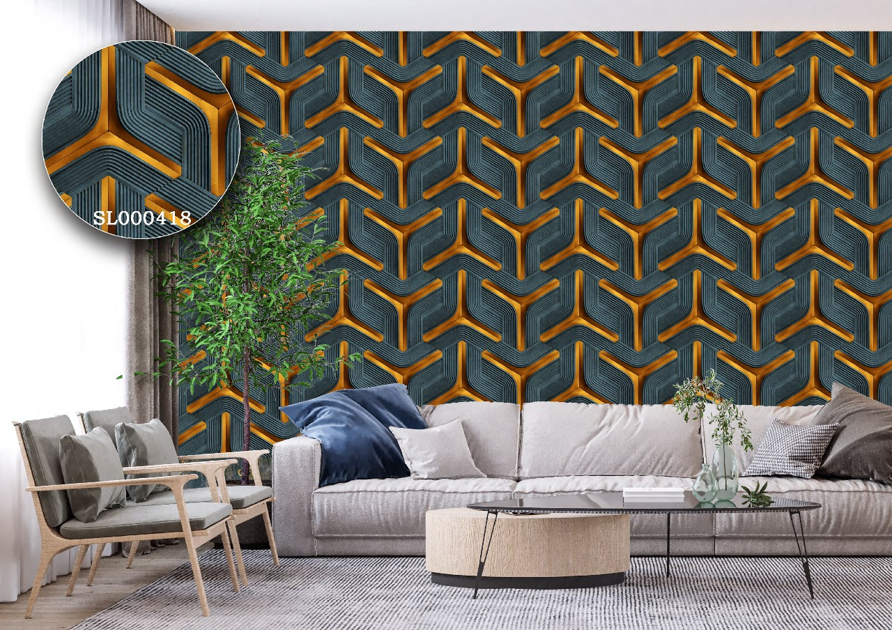 silk premium 3d wallpaper (33) Silk premium Wallpaper For Wall Living Room PVC Coated Washable Wallpaper Bedroom Wallpaper Kacper Wallpaper Wooden Strap Brown Wallpaper 3D Geometrical Grey Wallpaper PATTERN NO - SL000418 - Image 1
