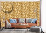Silk premium Wallpaper For Wall Living Room PVC Coated Washable Wallpaper Bedroom Wallpaper Kacper Wallpaper Marble Stone Goldern Wallpaper PATTERN NO - SL000425