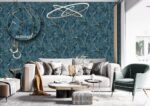Silk premium Wallpaper For Wall Living Room PVC Coated Washable Wallpaper Bedroom Wallpaper Kacper Wallpaper Marble Stone Blue Wallpaper PATTERN NO - SL000437