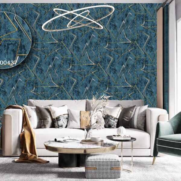 Silk premium Wallpaper For Wall Living Room PVC Coated Washable Wallpaper Bedroom Wallpaper Kacper Wallpaper Marble Stone Blue Wallpaper PATTERN NO - SL000437