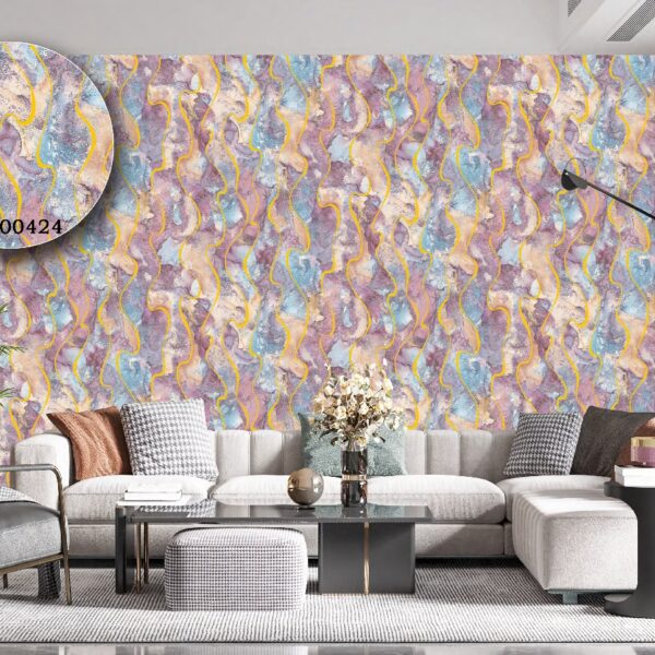 Silk premium Wallpaper For Wall Living Room PVC Coated Washable Wallpaper Bedroom Wallpaper Kacper Wallpaper 3D Geometrical Grey wallpaper PATTERN NO - SL000424