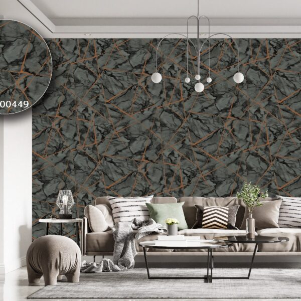 Silk premium Wallpaper For Wall Living Room PVC Coated Washable Wallpaper Bedroom Wallpaper Kacper Wallpaper 3D Geometrical Grey wallpaper PATTERN NO - SL000449