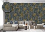 Silk premium Wallpaper For Wall Living Room PVC Coated Washable Wallpaper Bedroom Wallpaper Kacper Wallpaper 3D Damask Greywallpaper PATTERN NO - SL000415