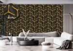 Silk premium Wallpaper For Wall Living Room PVC Coated Washable Wallpaper Bedroom Wallpaper Kacper Wallpaper 3D Black wallpaper PATTERN NO - SL000419