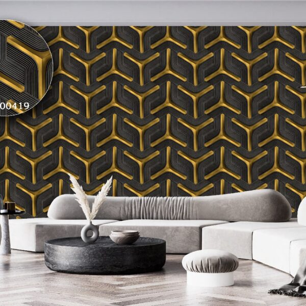 Silk premium Wallpaper For Wall Living Room PVC Coated Washable Wallpaper Bedroom Wallpaper Kacper Wallpaper 3D Black wallpaper PATTERN NO - SL000419