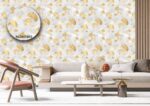Silk premium Wallpaper For Wall Living Room PVC Coated Washable Wallpaper Bedroom Wallpaper Kacper Wallpaper 3D Floral Grey wallpaper PATTERN NO - SL000402