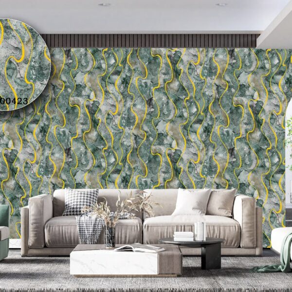 Silk premium Wallpaper For Wall Living Room PVC Coated Washable Wallpaper Bedroom Wallpaper Kacper Wallpaper 3D Green wallpaper PATTERN NO - SL000423