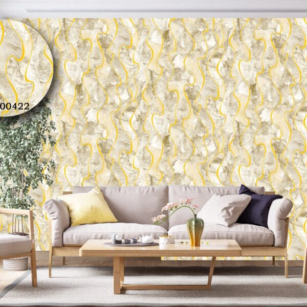 Silk premium Wallpaper For Wall Living Room PVC Coated Washable Wallpaper Bedroom Wallpaper Kacper Wallpaper 3D Goldern wallpaper PATTERN NO - SL000422