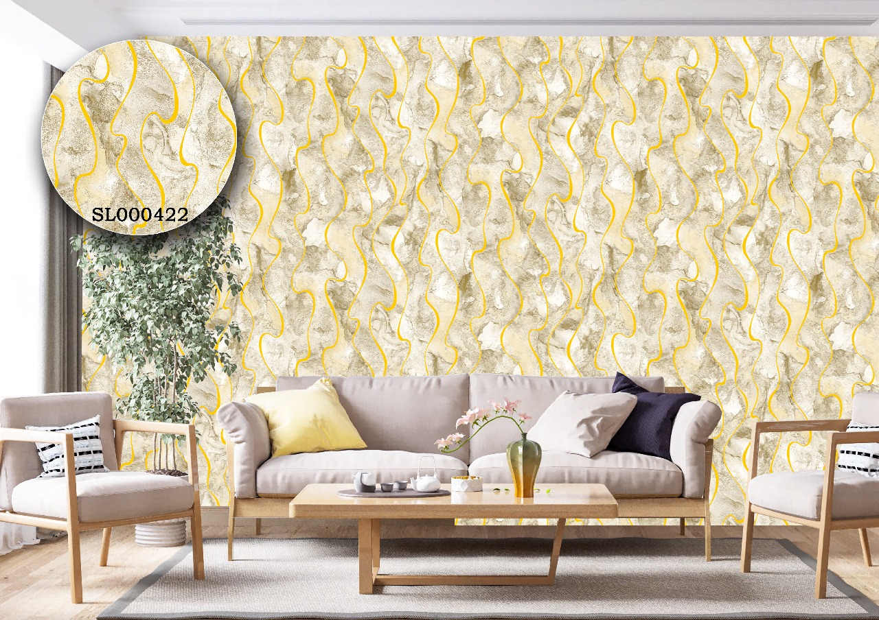 silk premium 3d wallpaper (49) Silk premium Wallpaper For Wall Living Room PVC Coated Washable Wallpaper Bedroom Wallpaper Kacper Wallpaper 3D Goldern wallpaper PATTERN NO - SL000422 - Image 1