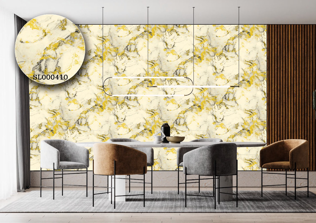 silk premium 3d wallpaper (8) Silk premium Wallpaper For Wall Living Room PVC Coated Washable Wallpaper Bedroom Wallpaper Kacper Wallpaper Marble Stone Goldern Wallpaper PATTERN NO - SL000410 - Image 1