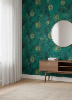 Wallpaper For Wall Living Room PVC Coated Washable Wallpaper Bedroom Wallpaper Kacper Wallpaper Green Colour Under Rupees 350/-