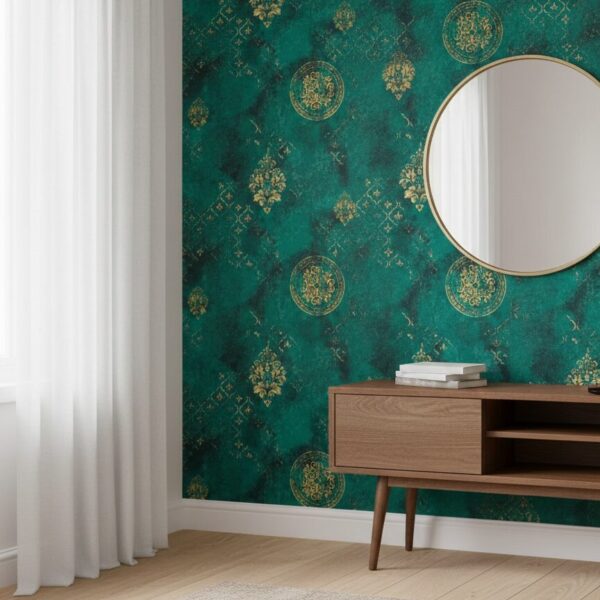 Wallpaper For Wall Living Room PVC Coated Washable Wallpaper Bedroom Wallpaper Kacper Wallpaper Green Colour Under Rupees 350/-