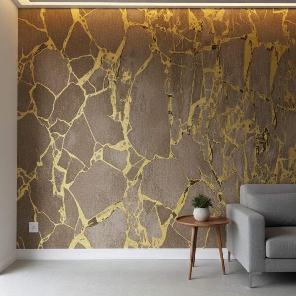 Wallpaper For Wall Living Room PVC Coated Washable Wallpaper Bedroom Wallpaper Kacper Wallpaper Golden Colour Under Rupees 350/-