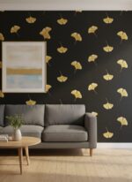 Wallpaper For Wall Living Room PVC Coated Washable Wallpaper Bedroom Wallpaper Kacper Wallpaper Black And Golden Colour Under Rupees 350/-