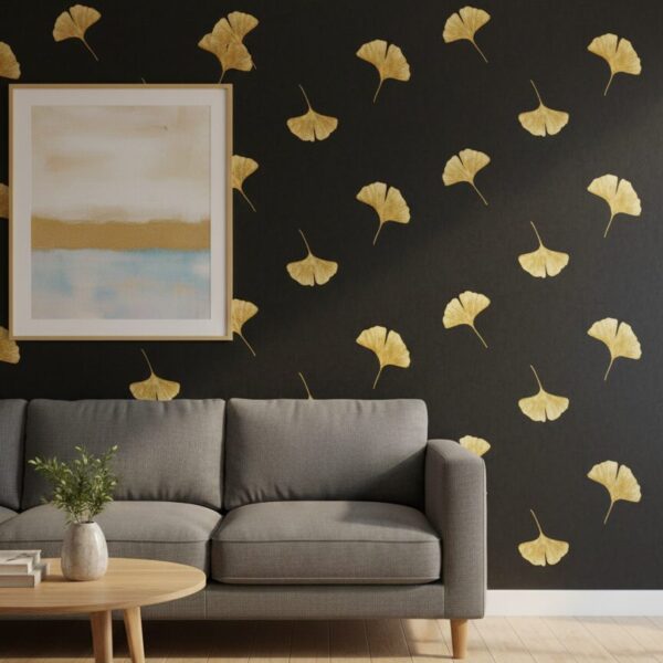 Wallpaper For Wall Living Room PVC Coated Washable Wallpaper Bedroom Wallpaper Kacper Wallpaper Black And Golden Colour Under Rupees 350/-