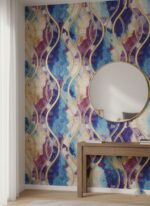 Wallpaper For Wall Living Room PVC Coated Washable Wallpaper Bedroom Wallpaper Kacper Wallpaper Multi Blue Colour Under Rupees 350/-