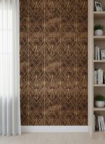 Wallpaper For Wall Living Room PVC Coated Washable Wallpaper Bedroom Wallpaper Kacper Wallpaper Brown Colour Under Rupees 350/-