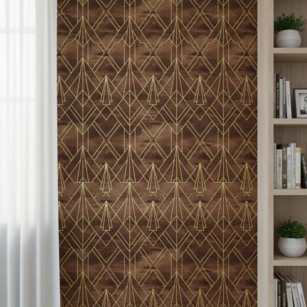 Wallpaper For Wall Living Room PVC Coated Washable Wallpaper Bedroom Wallpaper Kacper Wallpaper Brown Colour Under Rupees 350/-
