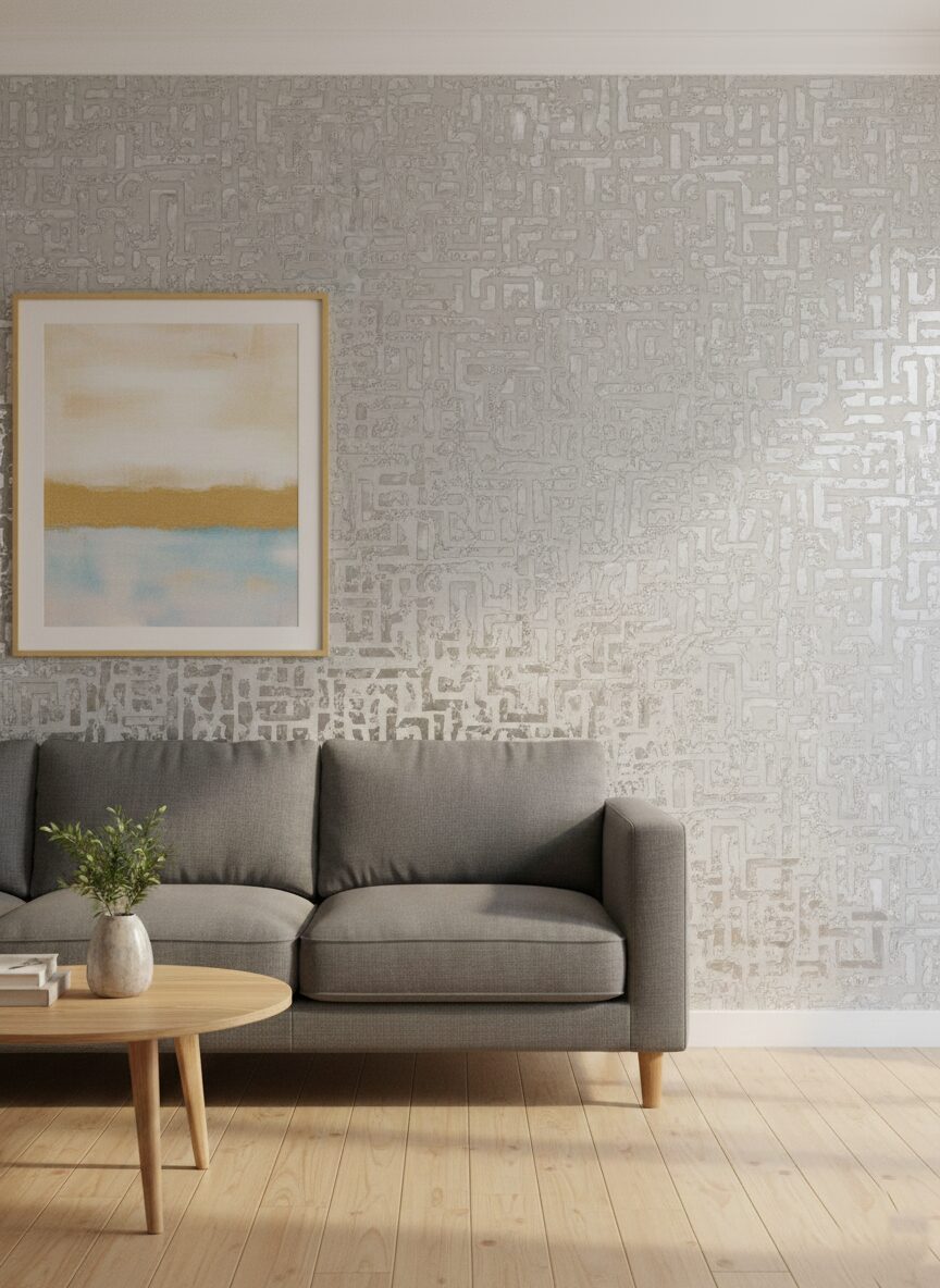 1 (34) Wallpaper For Wall Living Room PVC Coated Washable Wallpaper Bedroom Wallpaper Kacper Wallpaper Grey Colour Under Rupees 350/- - Image 1