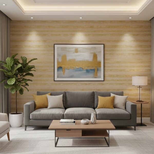 Wallpaper For Wall Living Room PVC Coated Washable Wallpaper Bedroom Wallpaper Kacper Wallpaper Gloden Colour Under Rupees 350/-