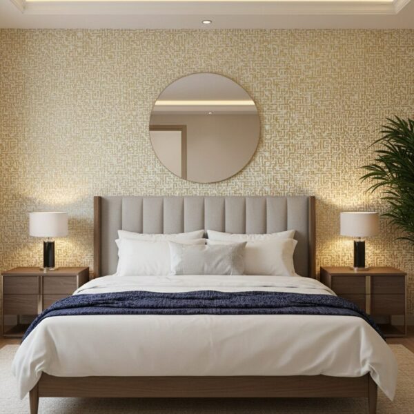 Wallpaper For Wall Living Room PVC Coated Washable Wallpaper Bedroom Wallpaper Kacper Wallpaper Golden Colour Under Rupees 350/-