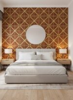 Wallpaper For Wall Living Room PVC Coated Washable Wallpaper Bedroom Wallpaper Kacper Wallpaper Brown Colour Under Rupees 350/-