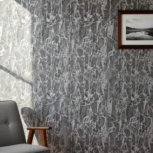 Wallpaper For Wall Living Room PVC Coated Washable Wallpaper Bedroom Wallpaper Kacper Wallpaper Grey Colour Under Rupees 350/-