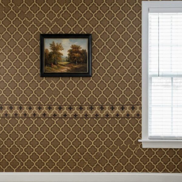 Wallpaper For Wall Living Room PVC Coated Washable Wallpaper Bedroom Wallpaper Kacper Wallpaper Brown Colour Under Rupees 350/-