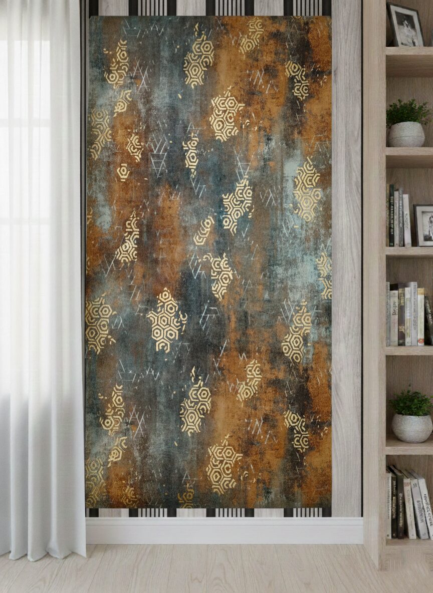 1 (50) Wallpaper For Wall Living Room PVC Coated Washable Wallpaper Bedroom Wallpaper Kacper Wallpaper Multi Colour Under Rupees 350/- - Image 1