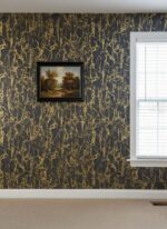 Wallpaper For Wall Living Room PVC Coated Washable Wallpaper Bedroom Wallpaper Kacper Wallpaper Black And Golden Colour Under Rupees 350/-