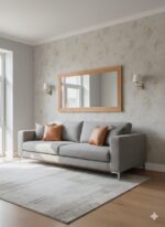 Wallpaper For Wall Living Room PVC Coated Washable Wallpaper Bedroom Wallpaper Kacper Wallpaper Grey Colour Under Rupees 350/-