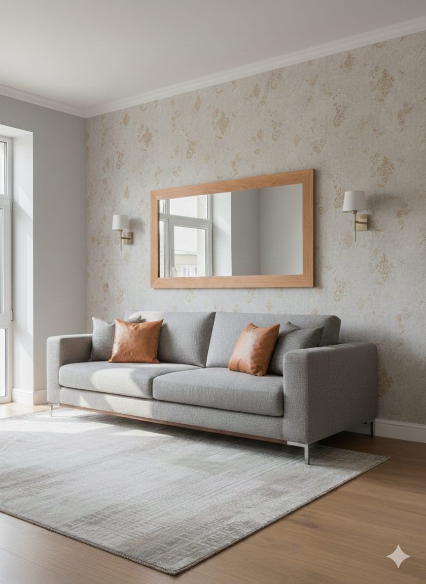 Gemini_Generated_Image_66krxm66krxm66kr Wallpaper For Wall Living Room PVC Coated Washable Wallpaper Bedroom Wallpaper Kacper Wallpaper Grey Colour Under Rupees 350/- - Image 1